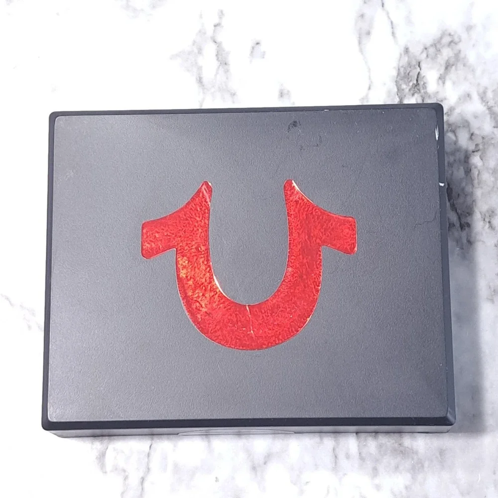 True Religion Men's Leather Bifold Wallet Black With Desk Valet RFID‎ Protection
